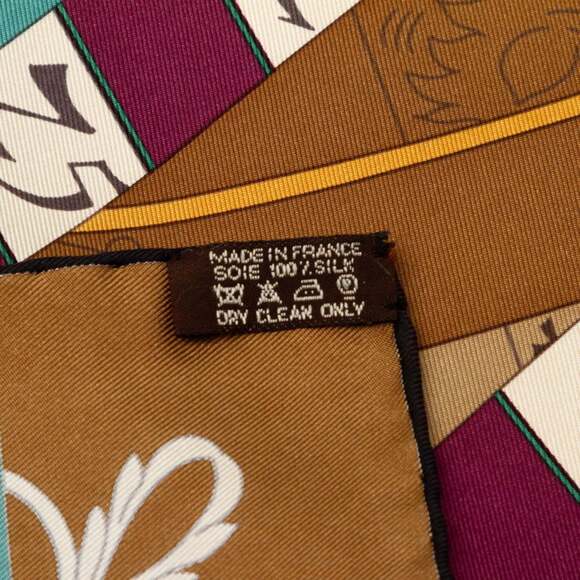 HERMES Authentic Black Silk Scarf - Picture 8 of 9